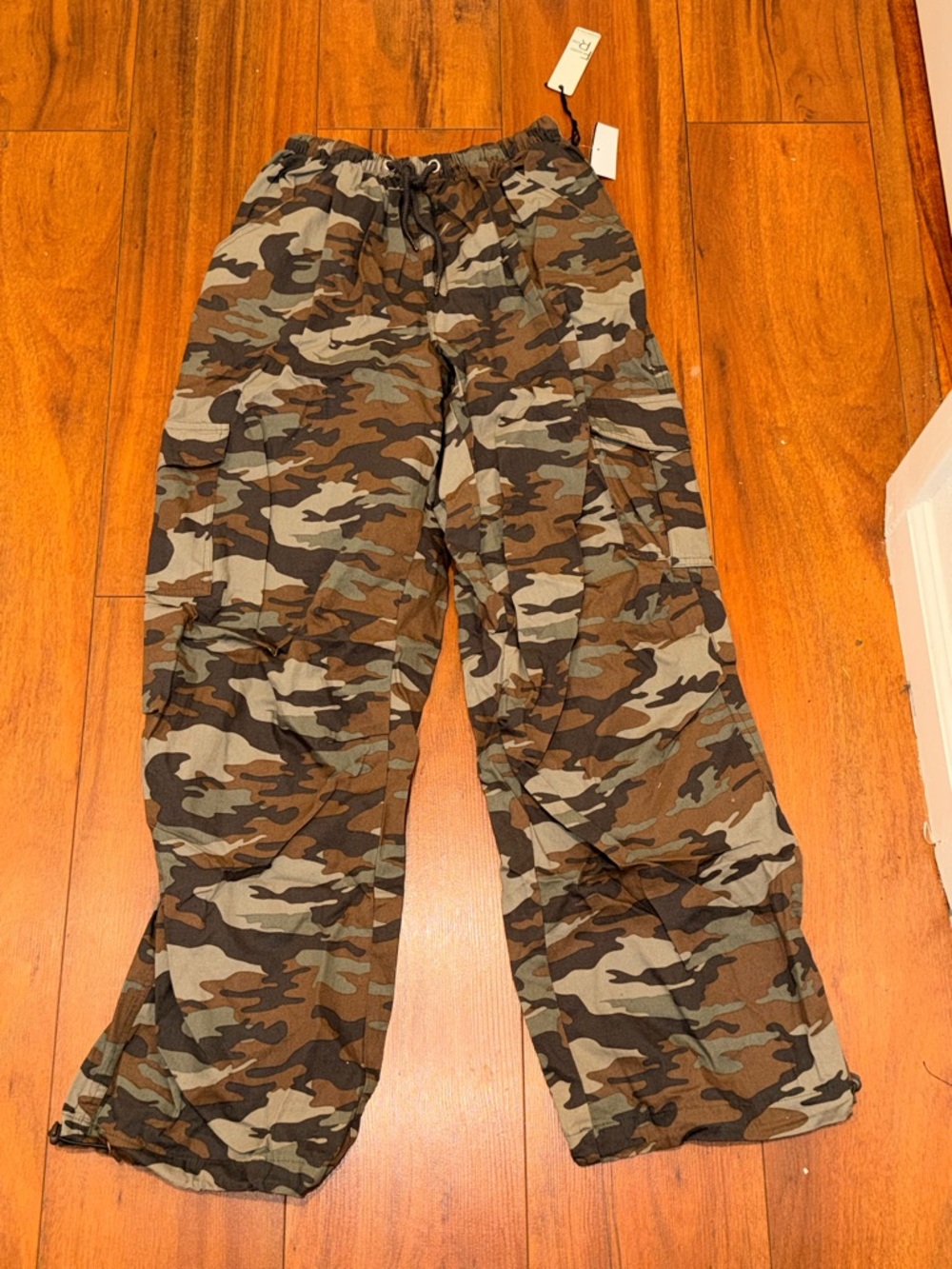 Camo Cargo Trousers - Olive Brown Camouflage